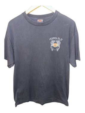 Harley Davidson Honolulu Hawaii Tee T-Shirt L Dragons